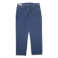 DICKIES Mens Blue Denim Relaxed Straight Fit Cotton Medium Wash W38 L32 Workwear