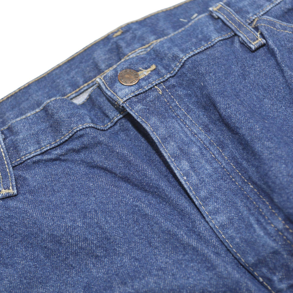 DICKIES Mens Blue Denim Relaxed Straight Fit Cotton Medium Wash W38 L32 Workwear
