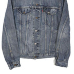 LEVI'S Mens Blue Cotton Blend Denim Jacket M Classic Button Closure Retro Style