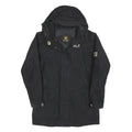 JACK WOLFSKIN Womens Black Outdoor Jacket UK 16 Polyester Blend Zip Hooded
