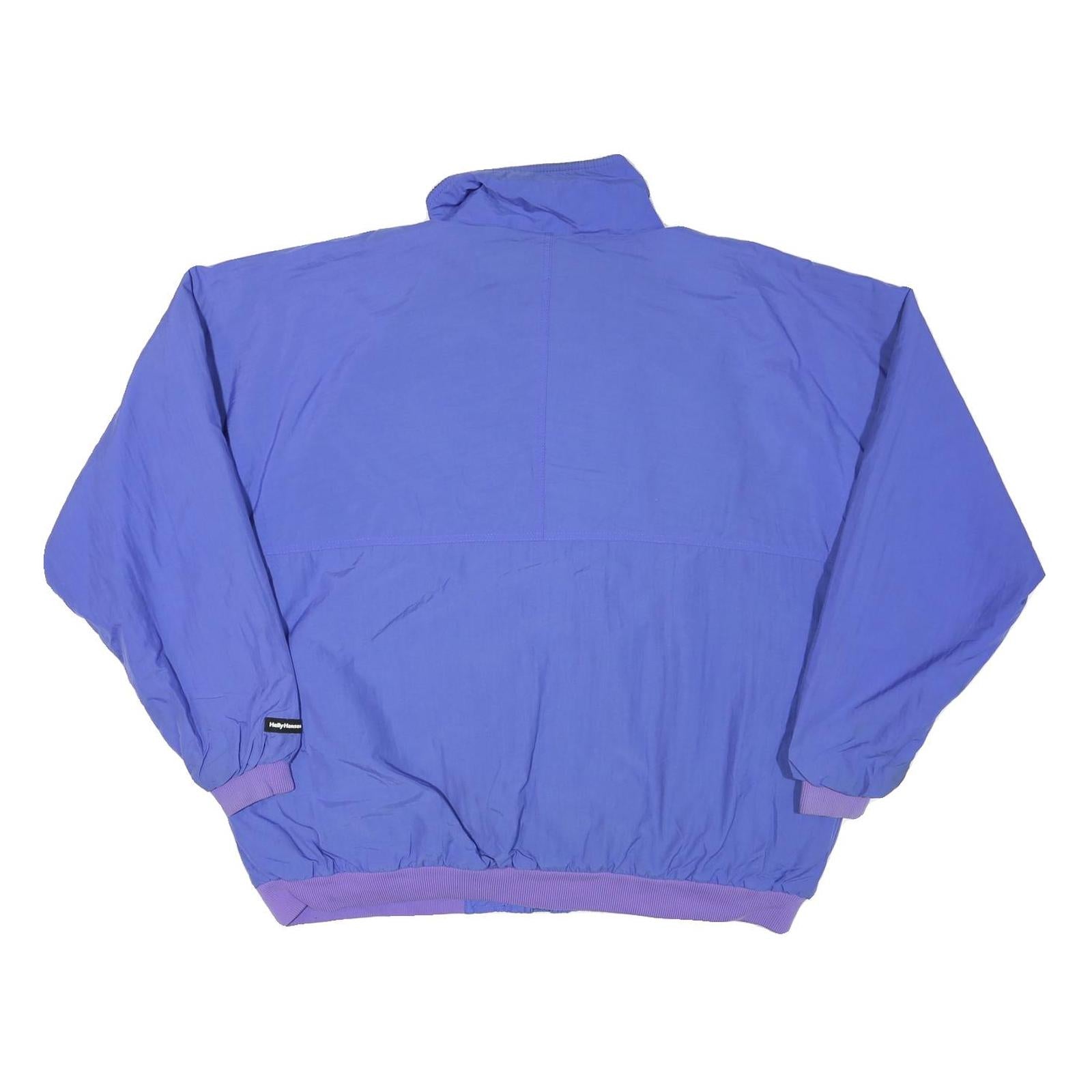 HELLY HANSEN Mens Blue Outdoor Jacket XL Polyester Blend Zip Plain Casual Light