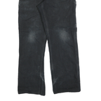CARHARTT Mens Cotton Blend Black Relaxed Straight Trousers W29 L30 Workwear