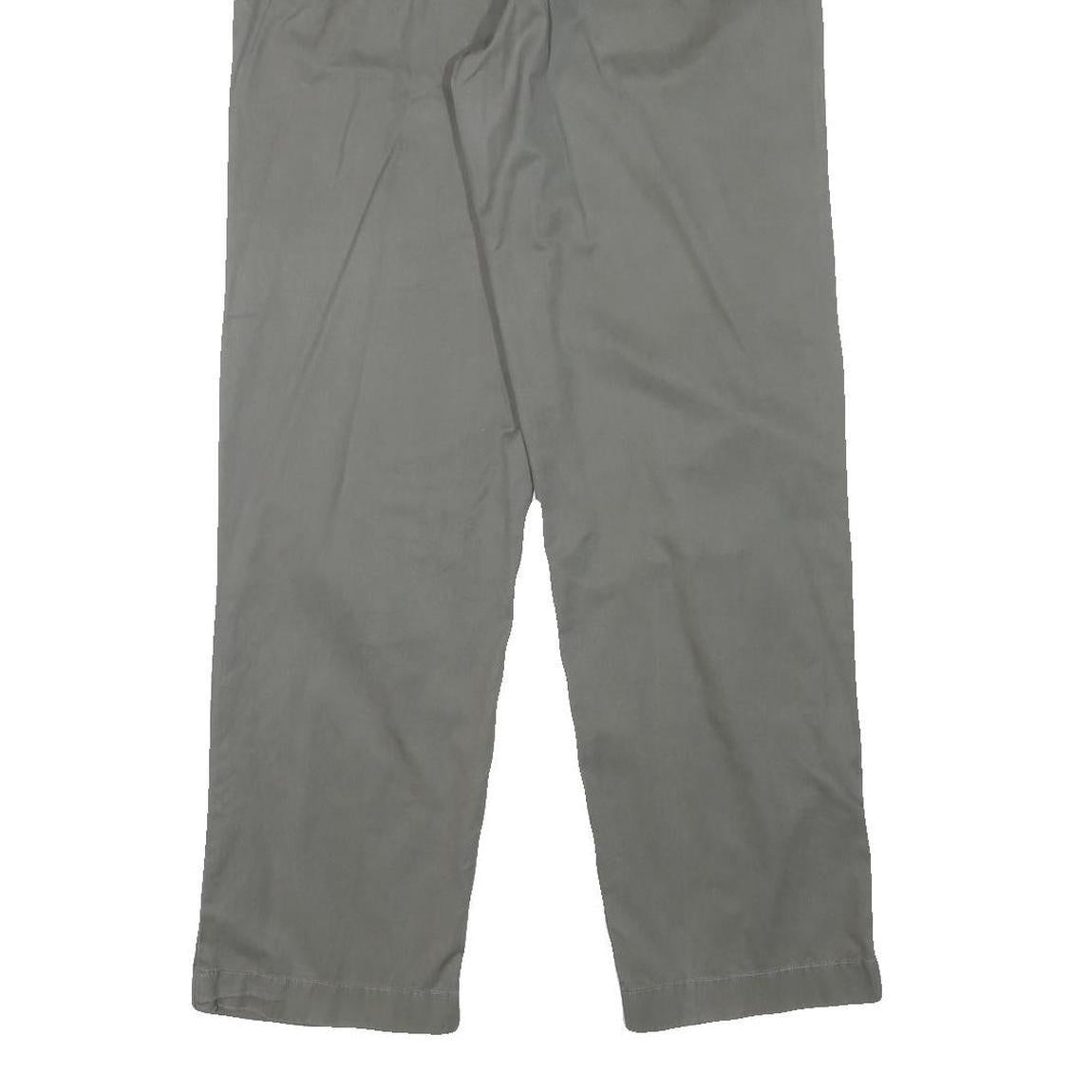 TOMMY HILFIGER Mens Cotton Blend Grey Regular Fit Straight Trousers W30 L32