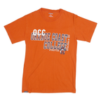 JANSPORT Mens Orange Crew Neck Short Sleeve S College Graphic Cotton Blend Tee