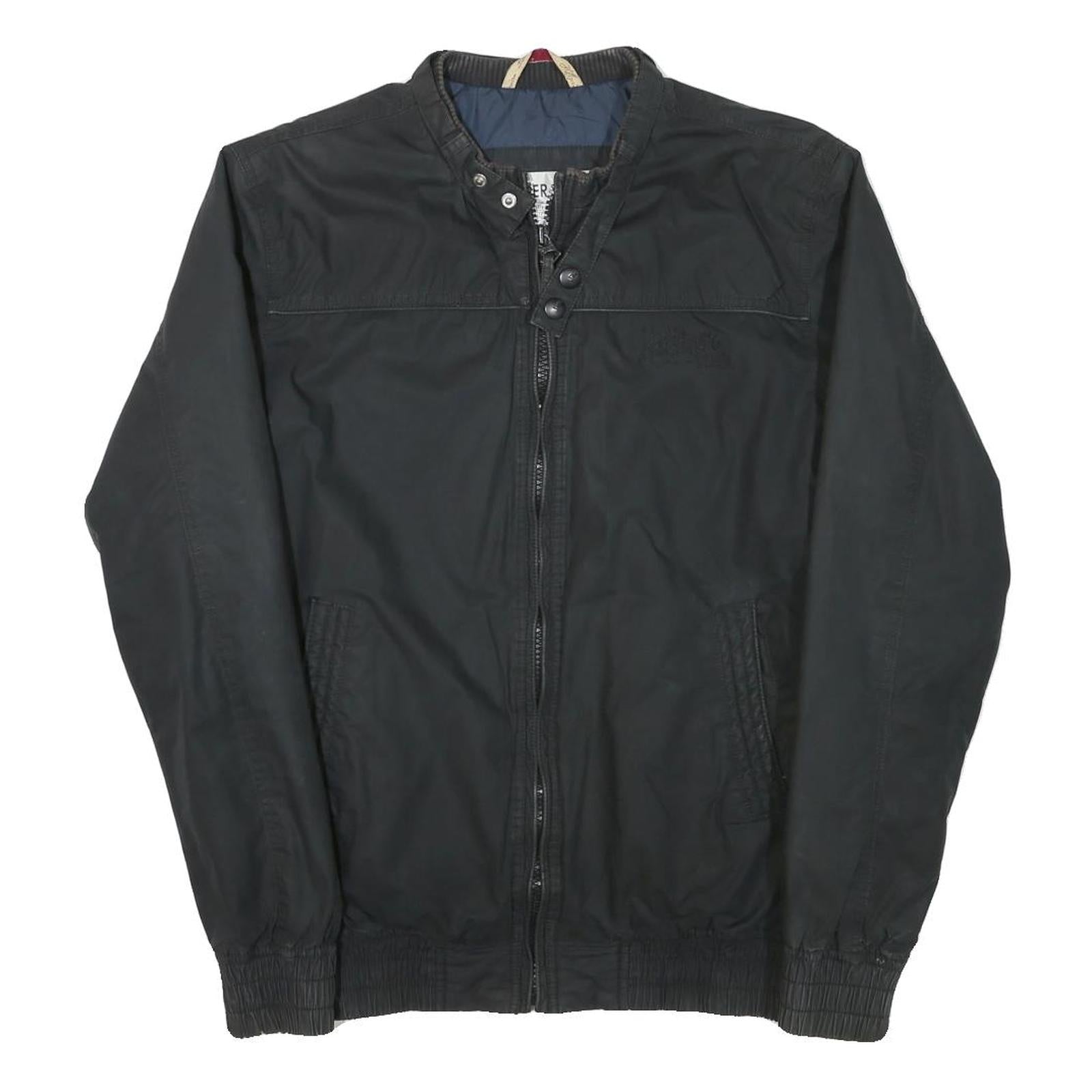 TOMMY HILFIGER Mens Black Jacket M Polyester Blend Zip Classic Casual