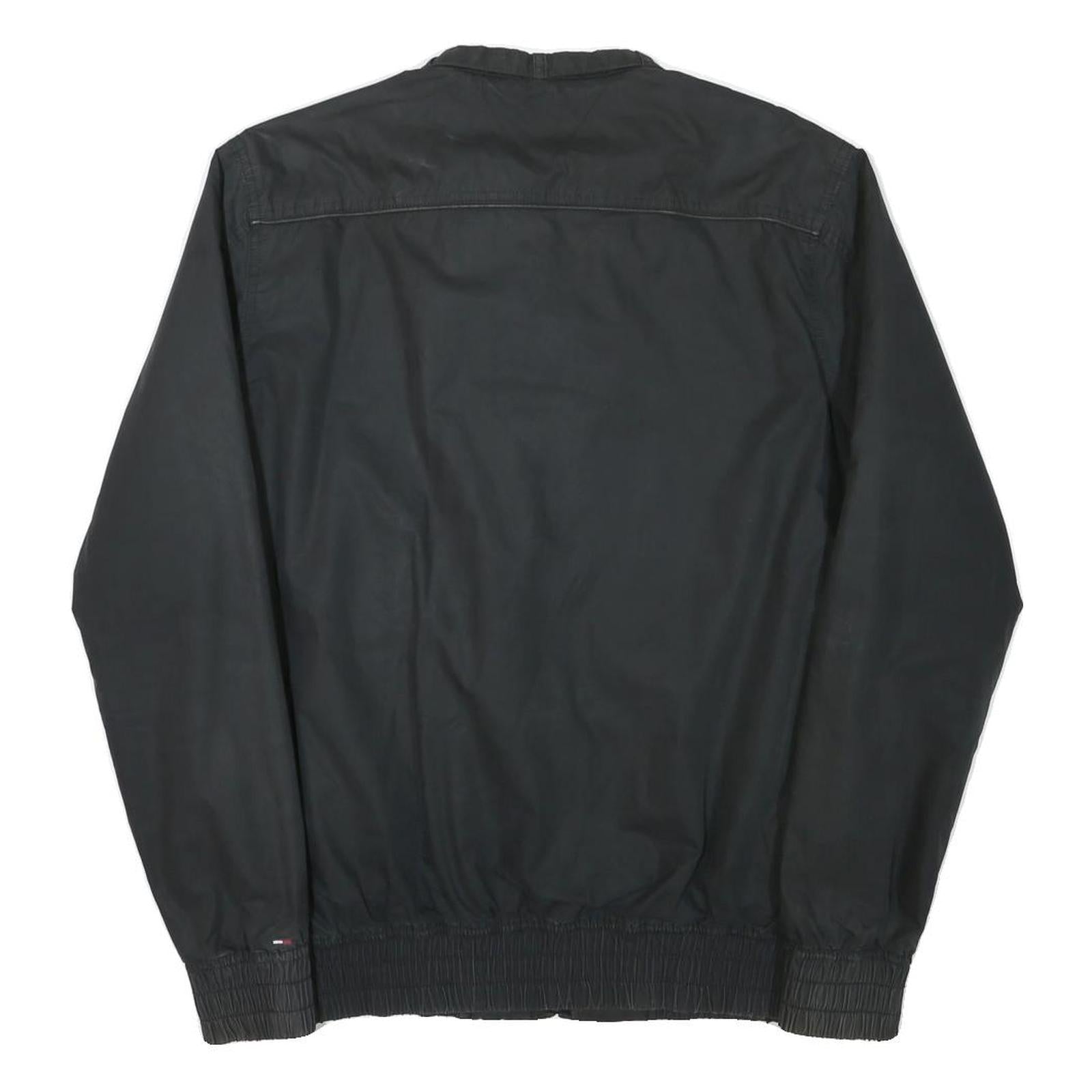 TOMMY HILFIGER Mens Black Jacket M Polyester Blend Zip Classic Casual