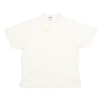 AUREA Mens White Short Sleeve Plain Polo Shirt L Cotton Blend Classic