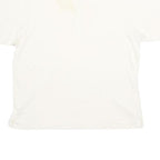 AUREA Mens White Short Sleeve Plain Polo Shirt L Cotton Blend Classic