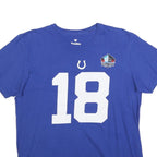 FANATICS Mens Blue Manning Graphic T-Shirt L Short Sleeve Crew Neck Sports