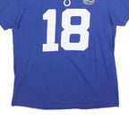 FANATICS Mens Blue Manning Graphic T-Shirt L Short Sleeve Crew Neck Sports