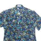 CAROLINA PEDRONI Womens Printed Blouse Blue V-Neck Floral L