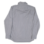 WRANGLER Mens Grey Plain Shirt S Button-Up Cotton Blend Casual Durable