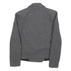 MINIMUM Womens Grey & Black Houndstooth Classic Wool Button Jacket S