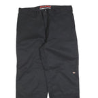 DICKIES Mens Cotton Blend Black Regular Straight Trousers W38 L30 Durable