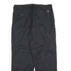 DICKIES Mens Cotton Blend Black Regular Straight Trousers W38 L30 Durable