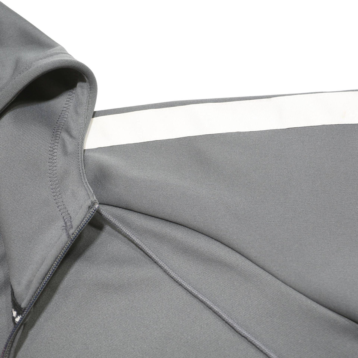 NIKE Mens Grey & White Zip Up Hoodie L Polyester Sportswear Casual Outerwear