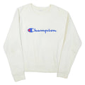 CHAMPION REVERSE WEAVE Womens Sweatshirt White Crew Neck S