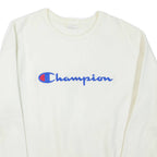 CHAMPION REVERSE WEAVE Womens Sweatshirt White Crew Neck S