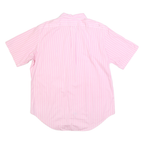 RALPH LAUREN Mens Pink & White Striped Shirt XXS Button-Down Short Sleeve Cotton