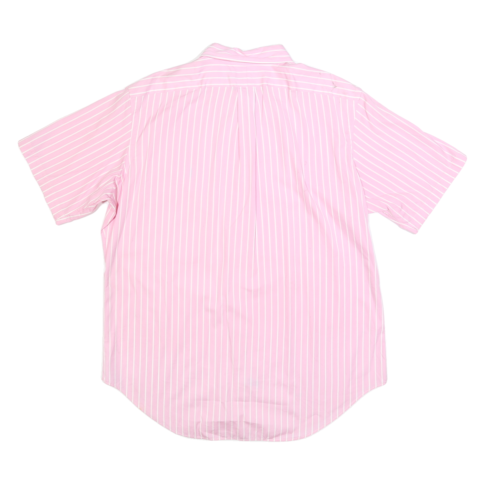 RALPH LAUREN Mens Pink & White Striped Shirt XXS Button-Down Short Sleeve Cotton