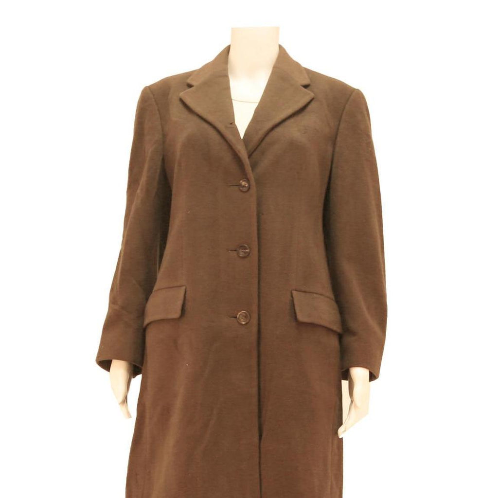 BURBERRY Womens Brown Classic Cotton Blend Jacket M Button Closure Plain