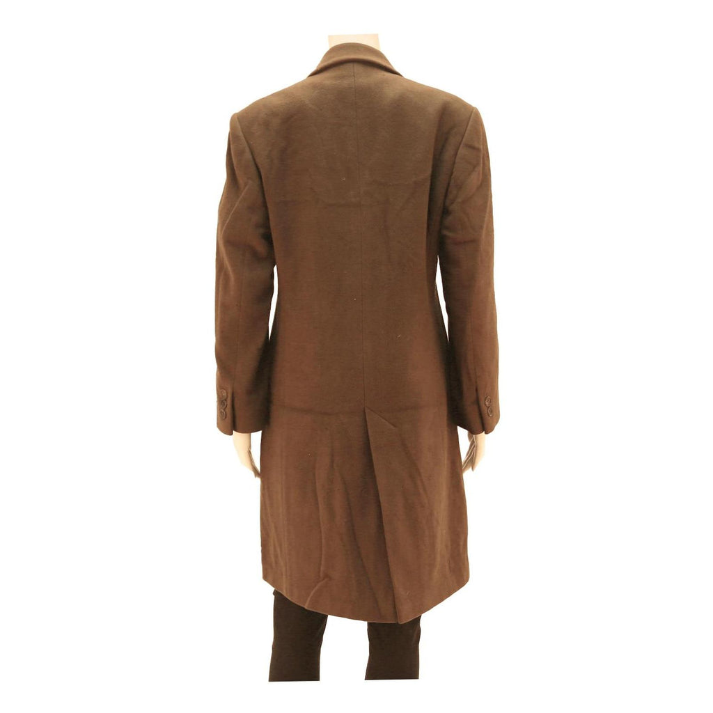 BURBERRY Womens Brown Classic Cotton Blend Jacket M Button Closure Plain