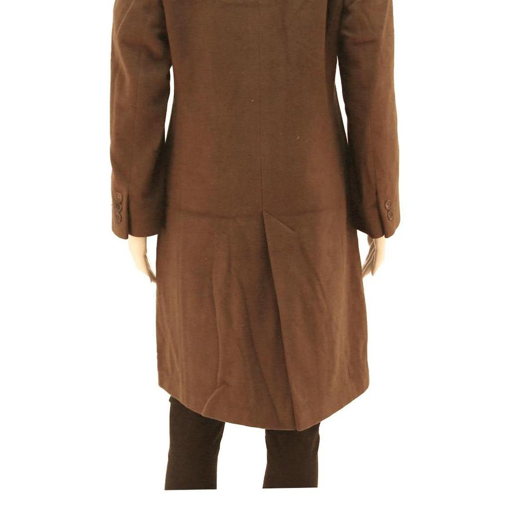 BURBERRY Womens Brown Classic Cotton Blend Jacket M Button Closure Plain