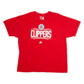 ADIDAS Clippers Mens T-Shirt Red USA XL