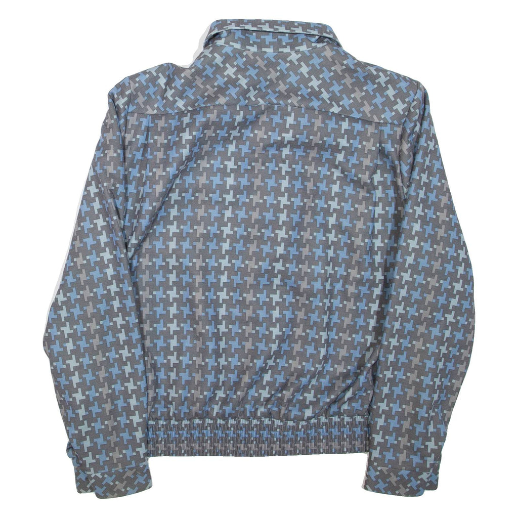 Womens Blazer Jacket Blue Geometric L
