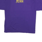 GILDAN Mens Purple & Yellow Cruise Ques Graphic T-Shirt XL Short Sleeve Crew