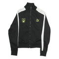 PUMA Mens Black & White Track Jacket M Polyester Zip Sports Casual Style