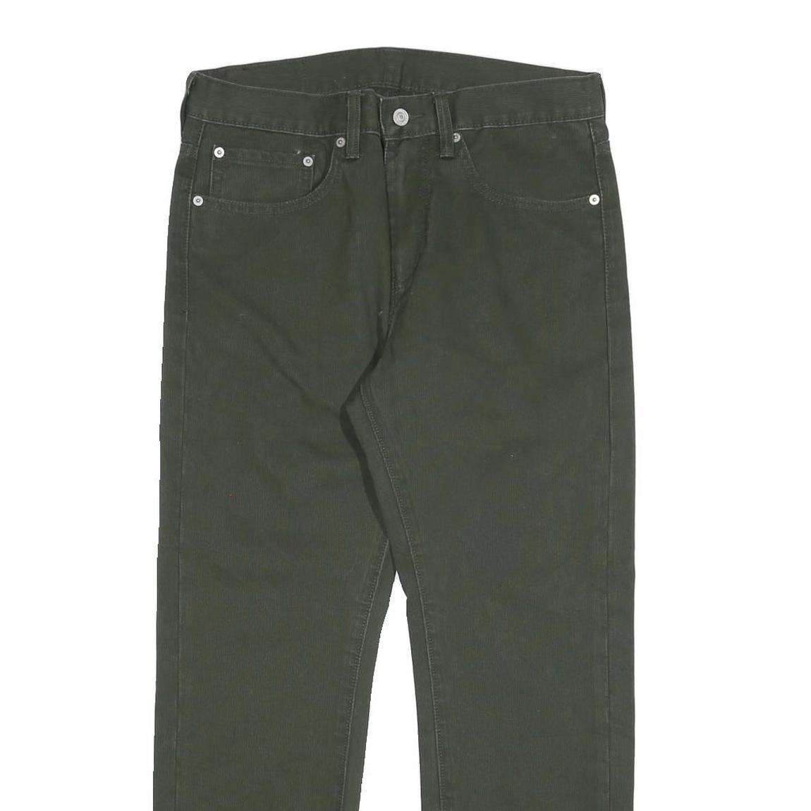 LEVI'S Mens Cotton Blend Green Regular Fit Straight Leg Trousers W31 L27 Stylish