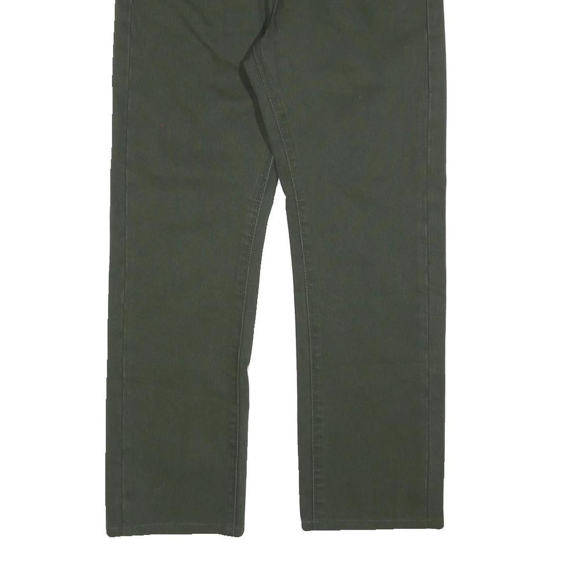 LEVI'S Mens Cotton Blend Green Regular Fit Straight Leg Trousers W31 L27 Stylish