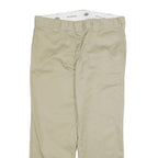 DICKIES Mens Regular Fit Straight Cotton Blend Beige Trousers W36 L30 Workwear