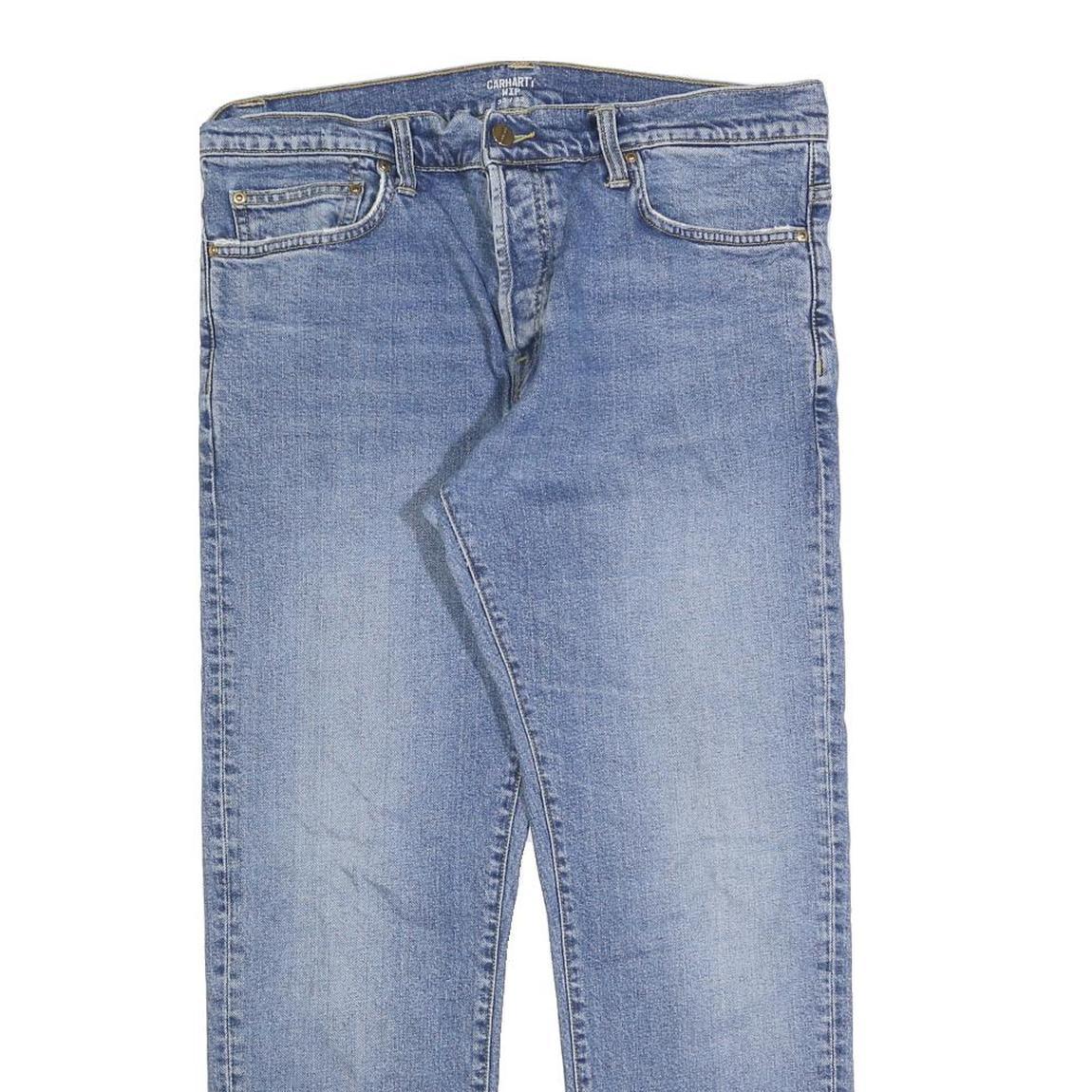 CARHARTT Mens Jeans Blue Regular Straight Denim Medium W33 L28 Casual Workwear