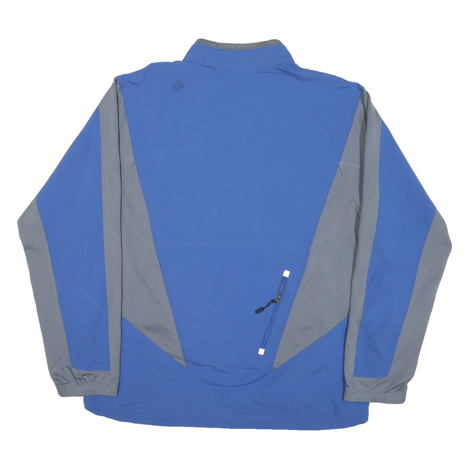 NIKE Mens Blue & Grey Outdoor Jacket XL Polyester Blend Mesh Colourblock Relaxed