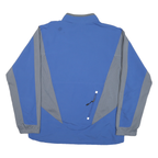 NIKE Mens Blue & Grey Outdoor Jacket XL Polyester Blend Mesh Colourblock Relaxed