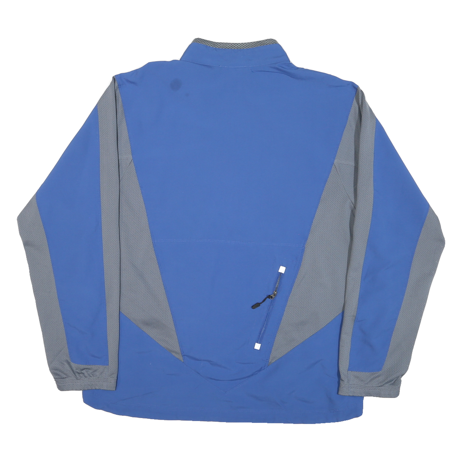 NIKE Mens Blue & Grey Outdoor Jacket XL Polyester Blend Mesh Colourblock Relaxed