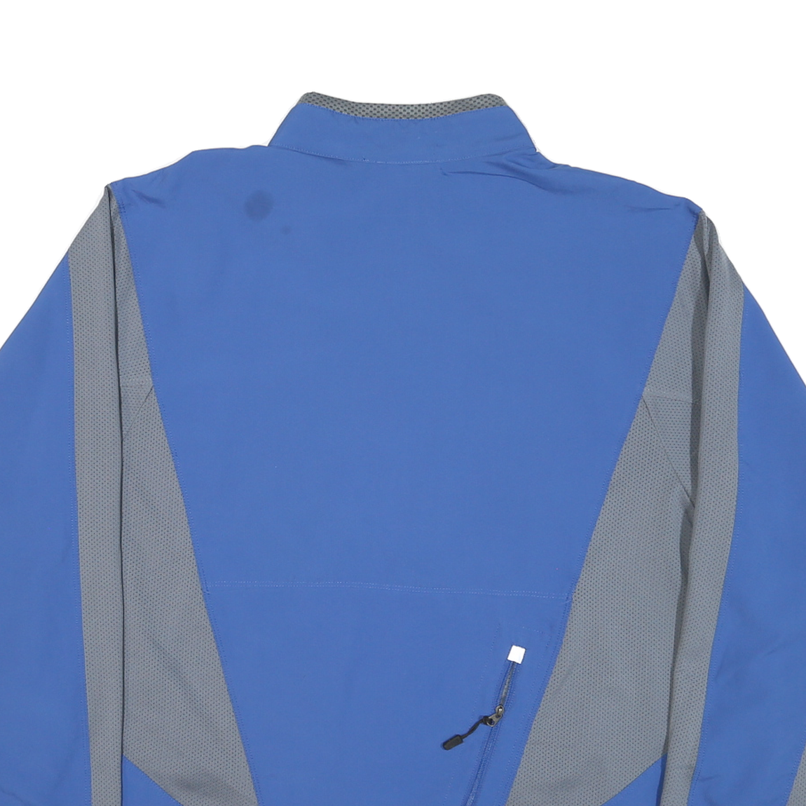 NIKE Mens Blue & Grey Outdoor Jacket XL Polyester Blend Mesh Colourblock Relaxed