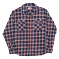 WRANGLER Mens Blue & Red Plaid Shirt L Long Sleeve Cotton Blend Casual