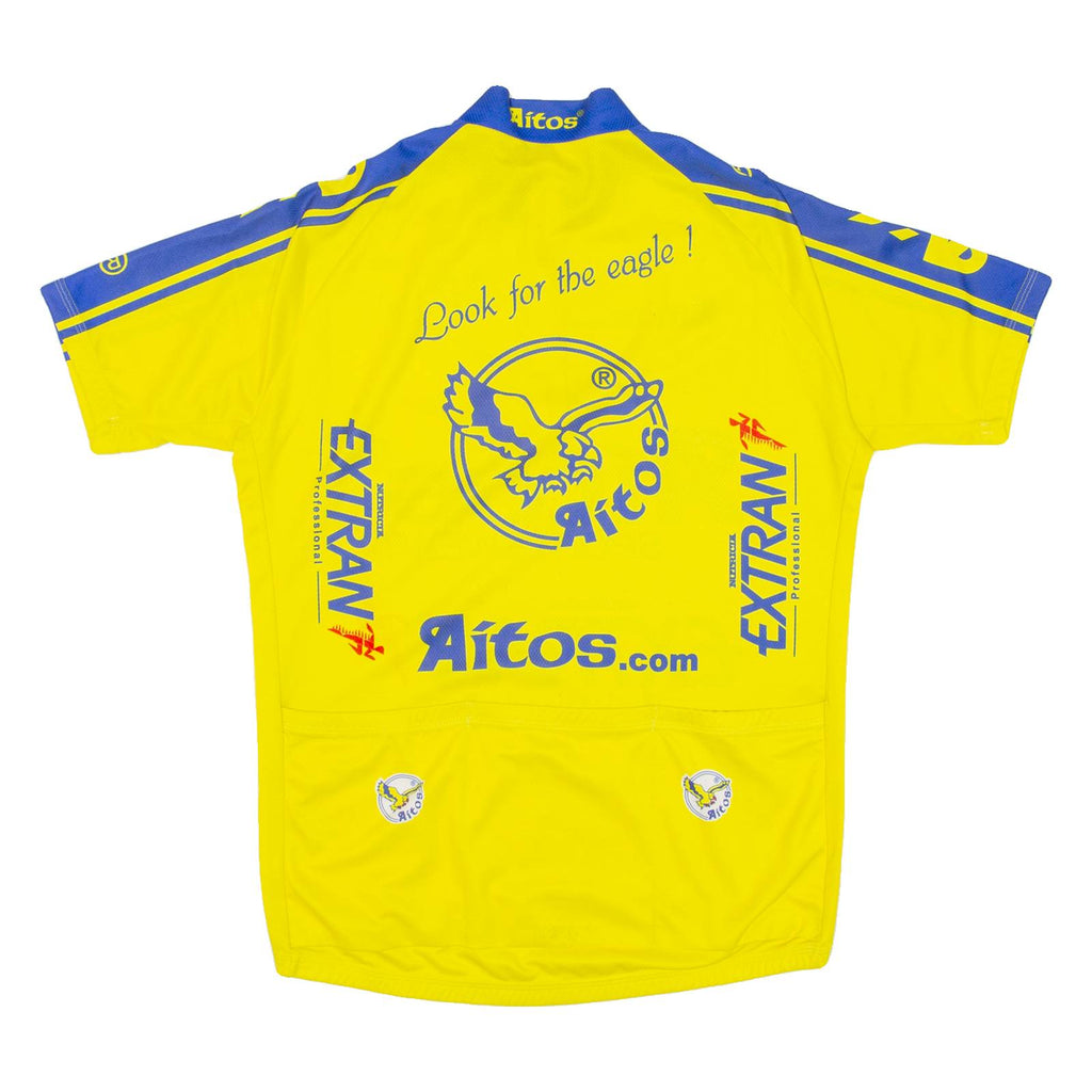 Cycling Mens Jersey Yellow 1/4 Zip L