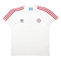 ADIDAS ORIGINALS Mens White & Red FC Bayern Munchen Graphic T-Shirt L Short