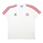 ADIDAS ORIGINALS Mens White & Red FC Bayern Munchen Graphic T-Shirt L Short