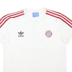 ADIDAS ORIGINALS Mens White & Red FC Bayern Munchen Graphic T-Shirt L Short