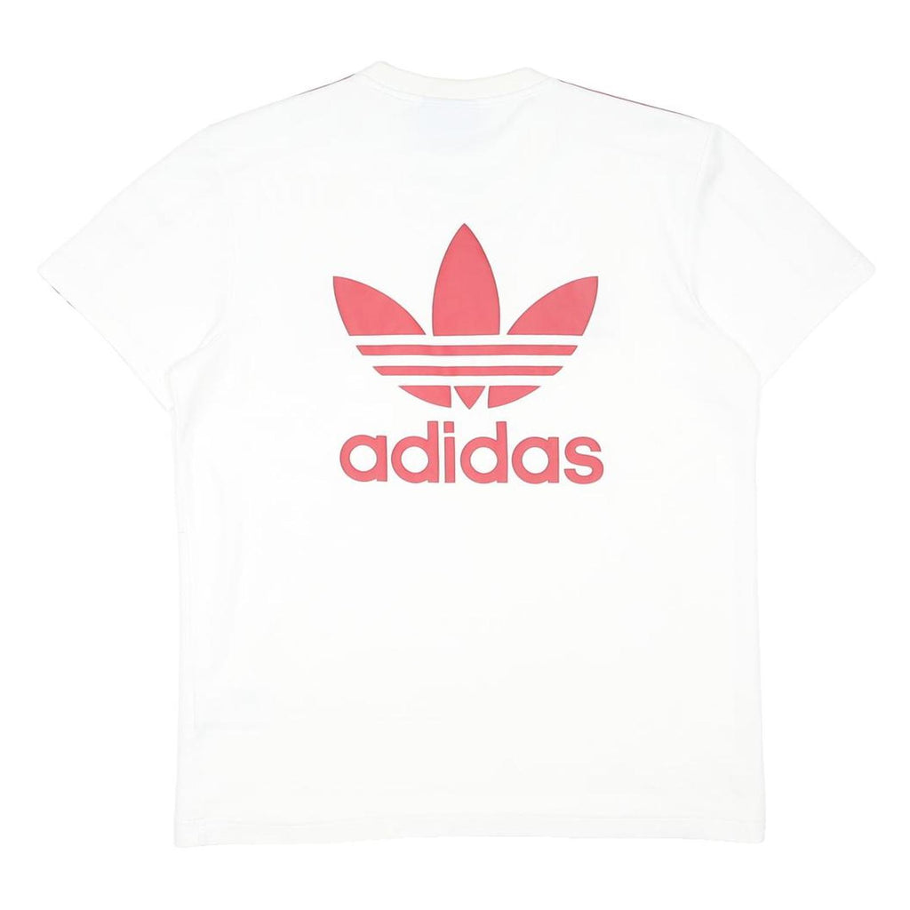 ADIDAS ORIGINALS Mens White & Red FC Bayern Munchen Graphic T-Shirt L Short