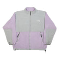 THE NORTH FACE Girls Grey & Lilac Colourblock Outdoor Fleece Zip Jacket XL