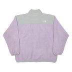 THE NORTH FACE Girls Grey & Lilac Colourblock Outdoor Fleece Zip Jacket XL