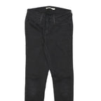 LEVI'S 710 Womens Jeans Black Slim Skinny Denim W24 L26 Zip Cotton Blend