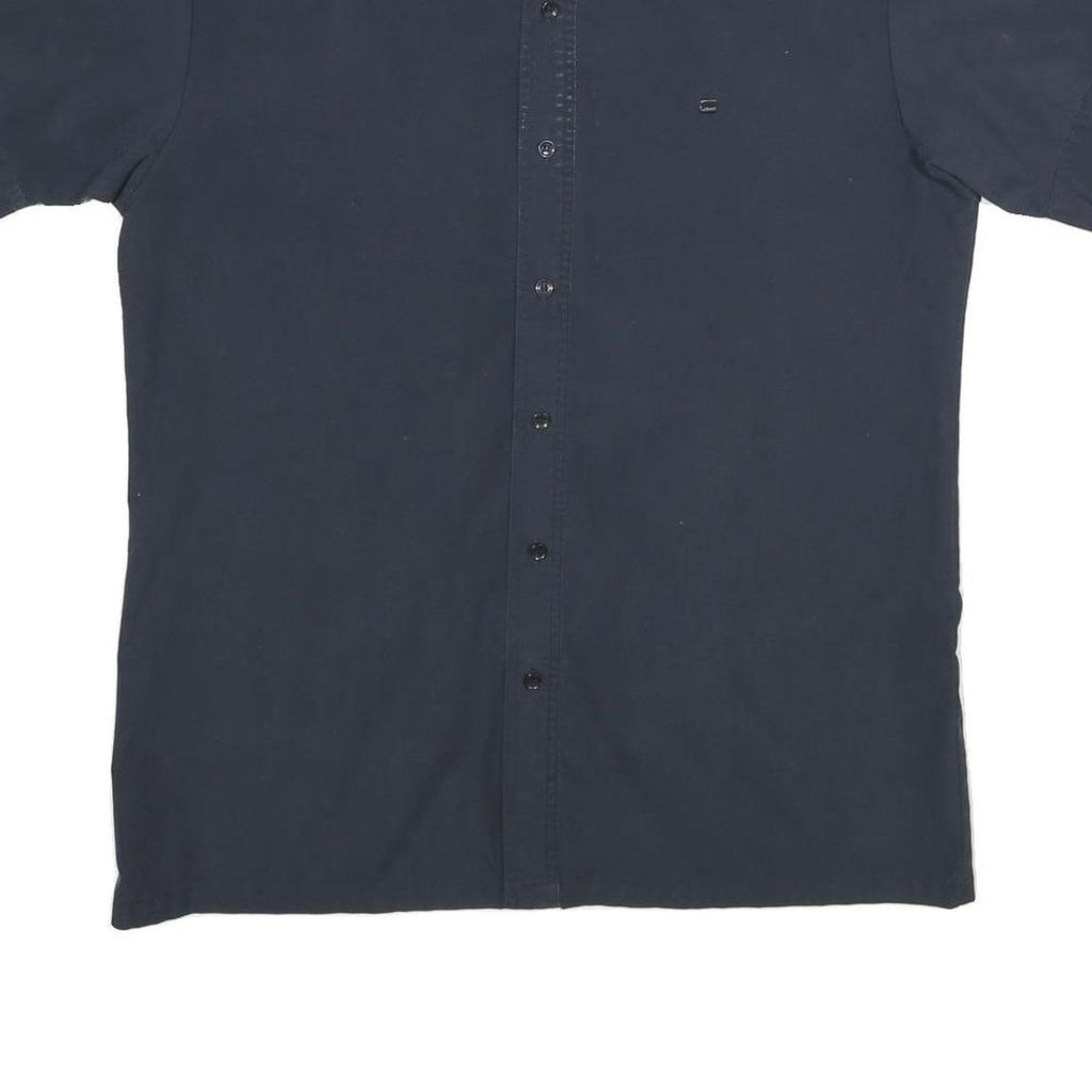 G-STAR Mens Black Plain Shirt XL Cotton Short Sleeve Casual Button Shirt