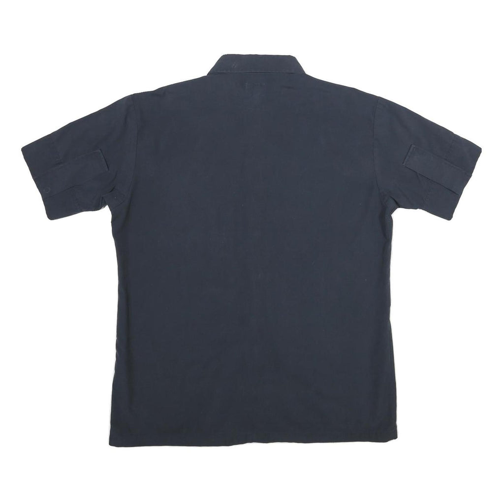 G-STAR Mens Black Plain Shirt XL Cotton Short Sleeve Casual Button Shirt